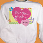 First -Time Grandma New Baby Personalized Sweatshirt